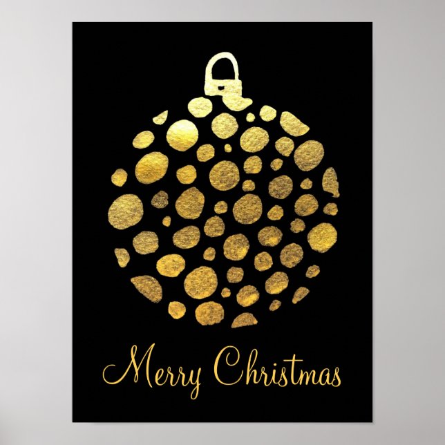 Poster Gold bauble (Devant)