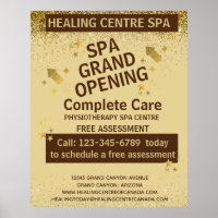 Gold Brown Glittery Physio Center Grand Ouverture
