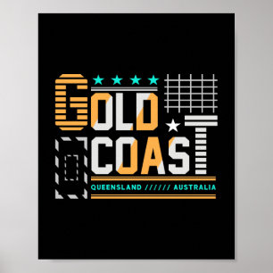 Poster Gold Coast Queensland Australie ConceptionDeVoyage