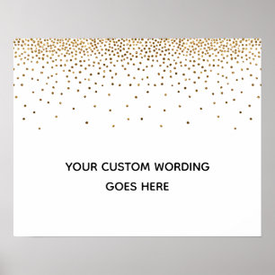 Poster Gold Confetti Faites-Le Vous-Même Symbole De Maria