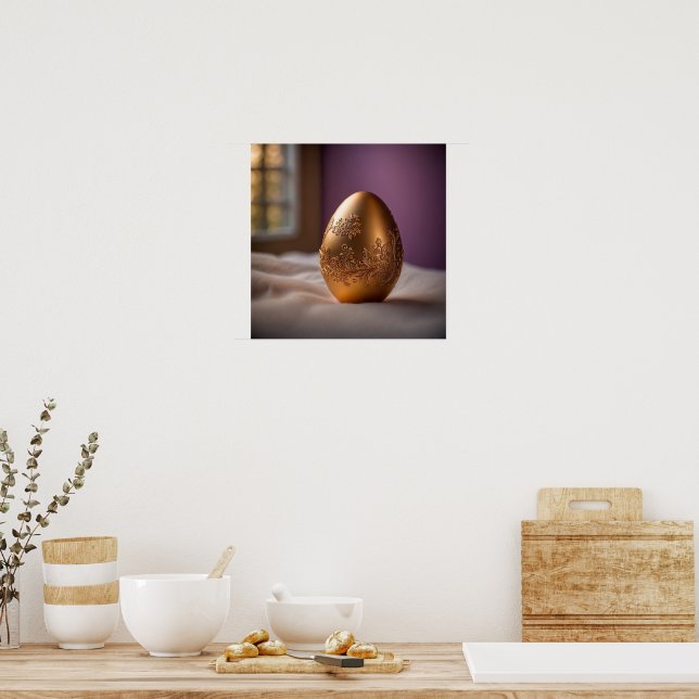 Poster Gold easter egg (Cuisine)