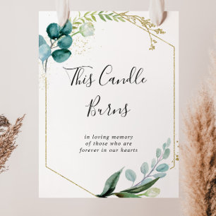 Poster Gold Floral Tropical Green Cette bougie brûle le s