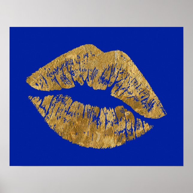 Poster Gold Foil Effet Kiss (Devant)
