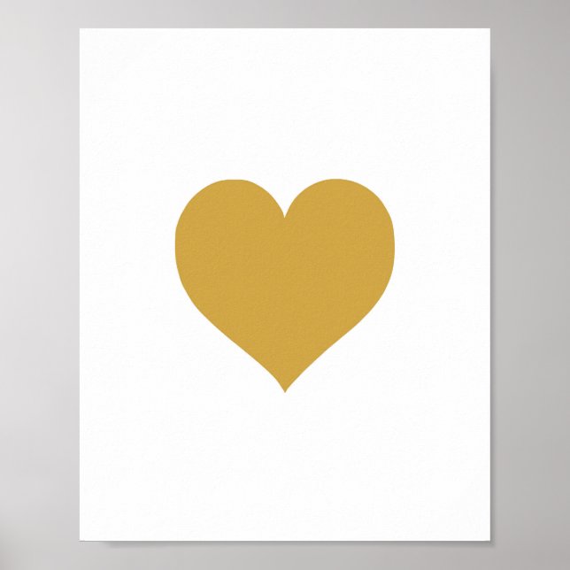 Poster Gold Heart - Art Print - Décor (Devant)