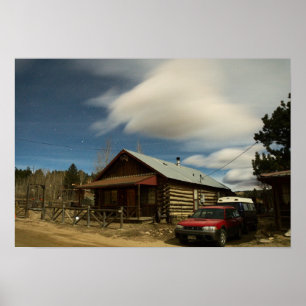 Poster Gold Hill, Colorado Night Shot avec étoiles