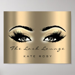 Poster Gold Nom maquillage Artiste Beauté Studio Lashes