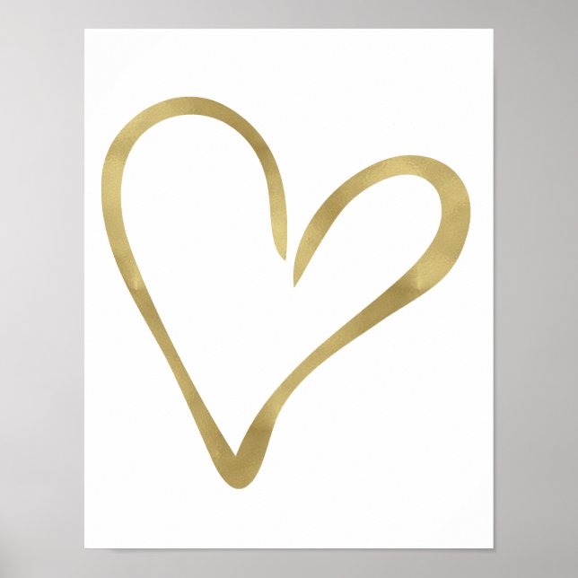 Poster Gold Open Heart II (Devant)