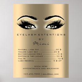 Poster Gold Sepia Maquillage Artiste Yeux Liste des prix