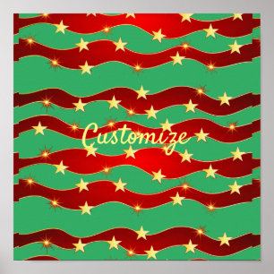 Poster Gold Stars Ciel de Noël Thunder_Cove