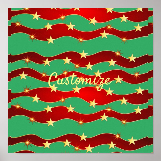 Poster Gold Stars Ciel de Noël Thunder_Cove (Devant)