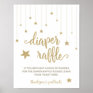 Poster Gold Twinkle Little Star Douche Diaper Jeu