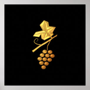 Poster Golden "3-D" Grapes