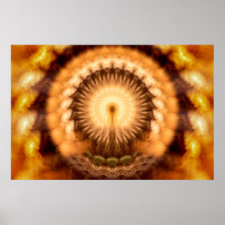 Poster Golden Amber Divine Emanation Mandala