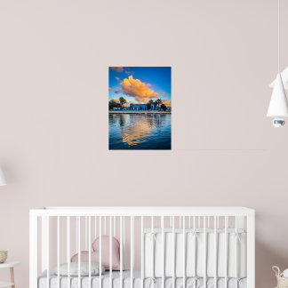 Poster Golden Clouds over Sliema Creek: Morning at Gżira 