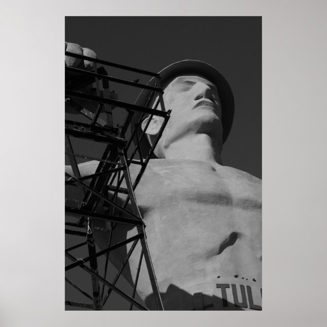 Poster Golden Driller Statue, Tulsa, Oklahoma. 2009 (Devant)