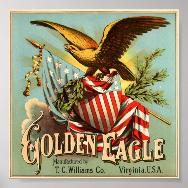 Poster Golden Eagle Tobacco 1900 (Devant)