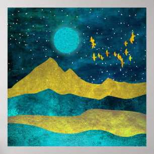 Poster Golden Flock