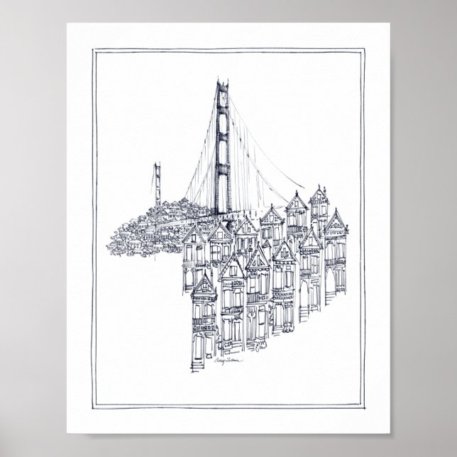 Poster Golden Gate (Devant)