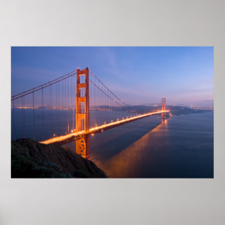 Poster Golden Gate Bridge à l'impression Sunset