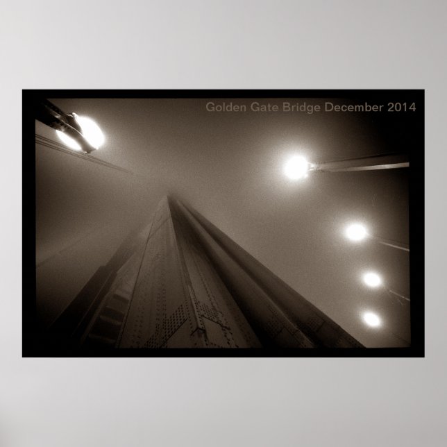Poster Golden Gate Bridge dans le brouillard #5 (Devant)