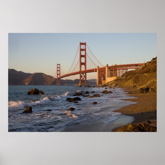 Poster Golden Gate Bridge de Baker Beach (Devant)