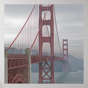 Poster Golden gate bridge en brume