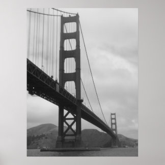Poster Golden Gate Bridge (noir et blanc)