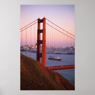 Poster Golden Gate Bridge ; San Francisco ; Californie ;