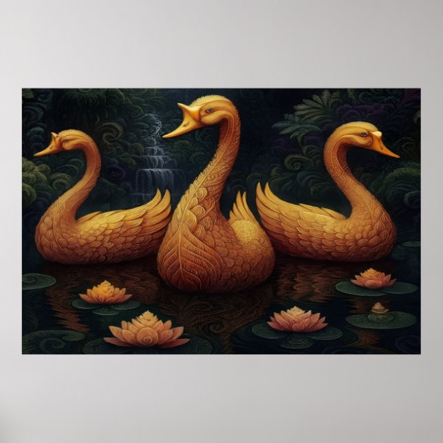 Poster Golden Geese  (Devant)