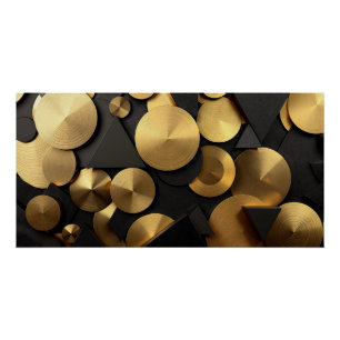 Poster Golden Geometry Luxury Abstrait