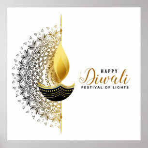 Poster Golden Glow : Un Diwali Bénédiction