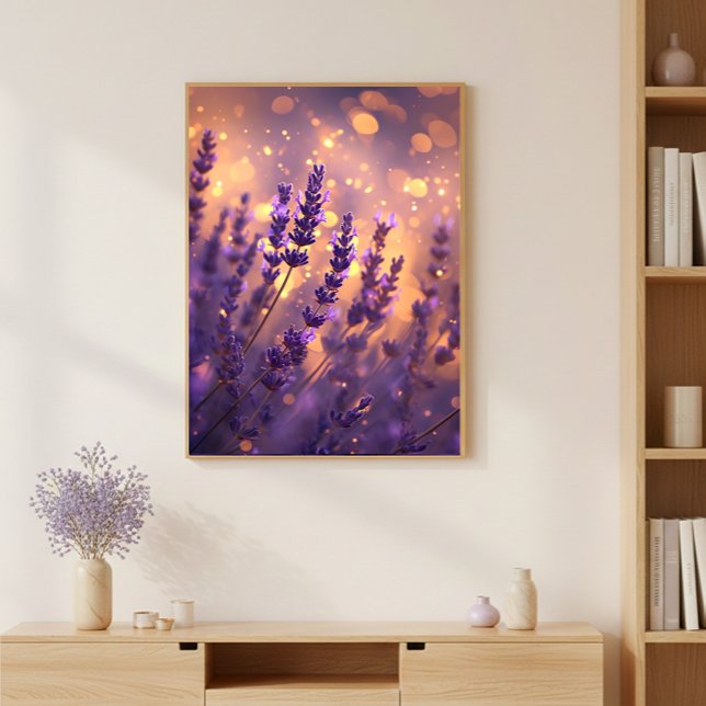 Poster Golden Lavender Field Wall Art Print (Créateur téléchargé)