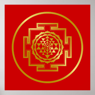 Poster Golden Shree Yantra
