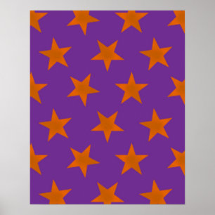 Poster Golden Stars Motif 3