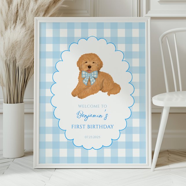 Poster Goldendoodle One Golden Year Birthday Welcome (Créateur téléchargé)