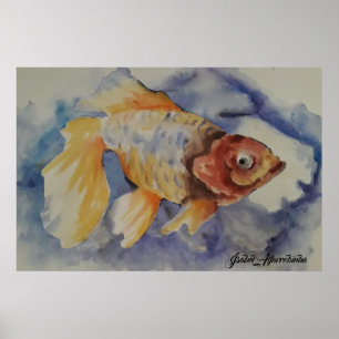 POSTER GOLDFISH DE COULEUR D'EAU