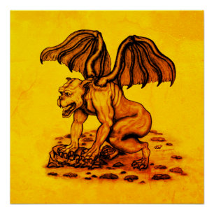 Poster Golem Gargoyle