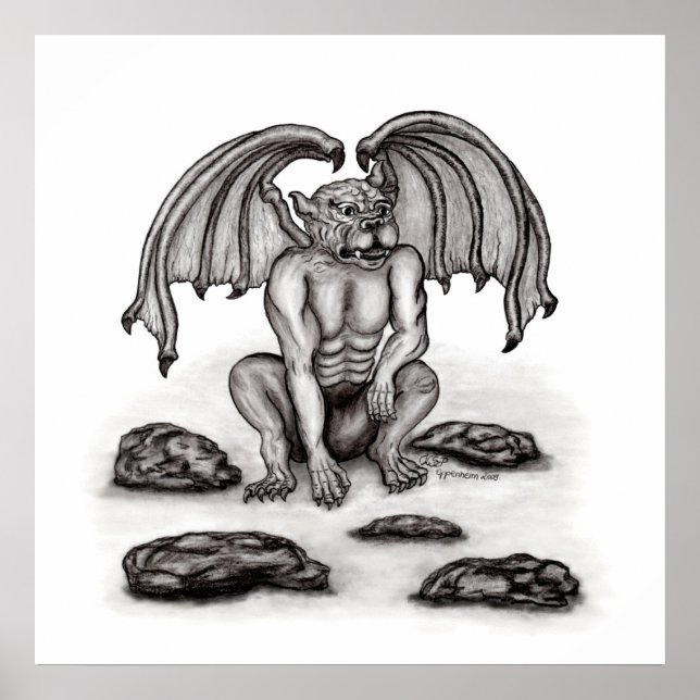Poster Golem Gargoyle (Devant)
