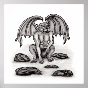 Poster Golem Gargoyle