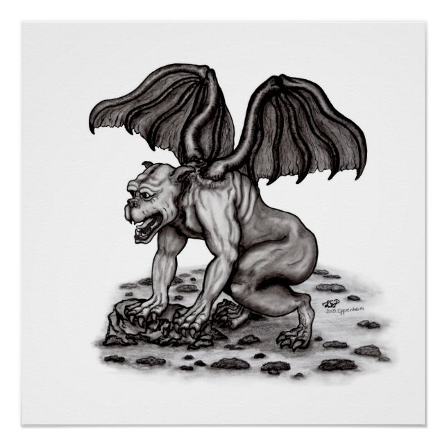 Poster Golem Gargoyle (Devant)