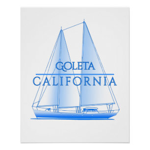 Poster Goleta Voile Naution de Voile Marin