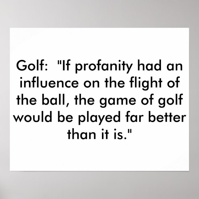 Poster Golf (Devant)