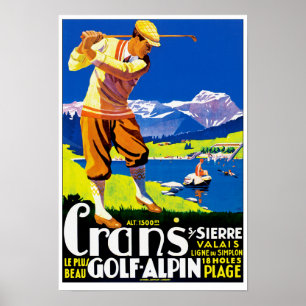 Poster Golf Alpin de Crans