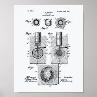 Golf Ball 1902 Brevet Art - Livre blanc