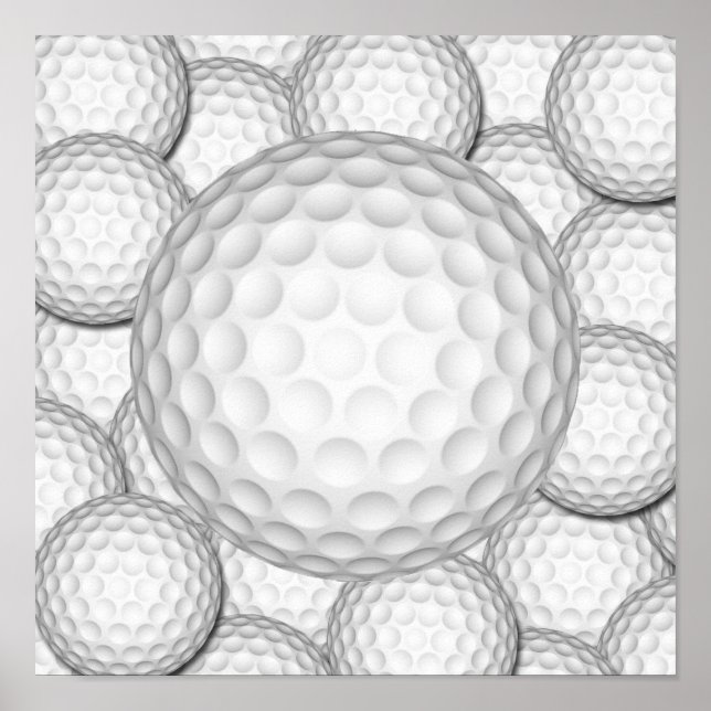 Poster Golf Balls Collage (Devant)