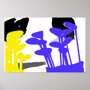 Poster Golf Clubs Abstrait - Original Golf Art Imprimer