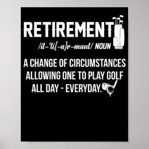 Poster Golf de retraite Définition Golfeurs retraités