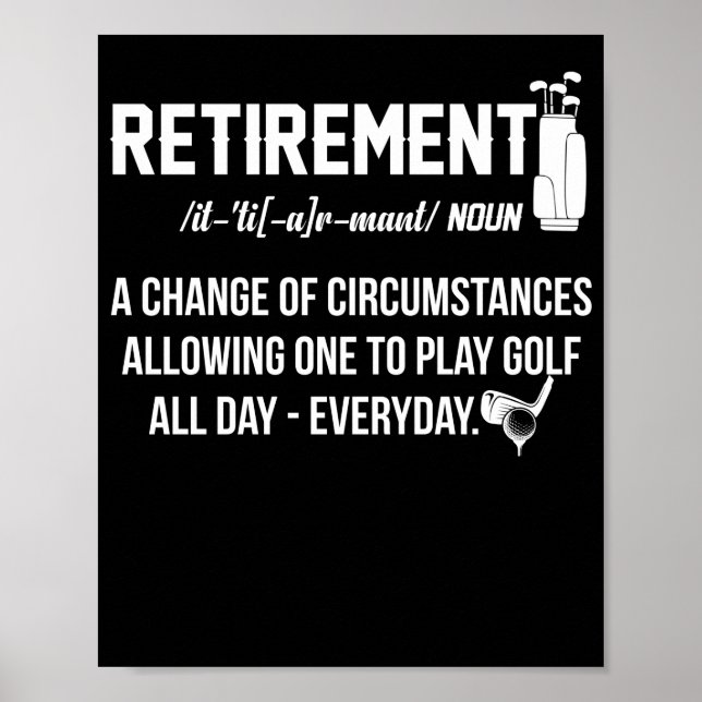 Poster Golf de retraite Définition Golfeurs retraités (Devant)