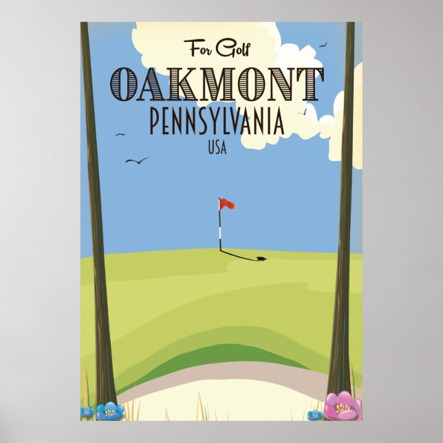 Poster Golf d'Oakmont Pennsylvania (Devant)