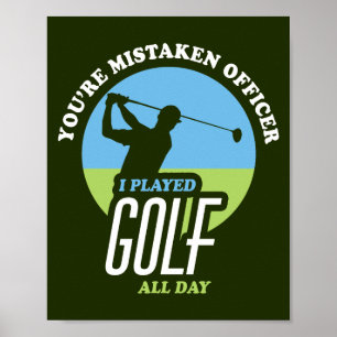 Poster Golf Drôle Dire Pour Les Golfeurs